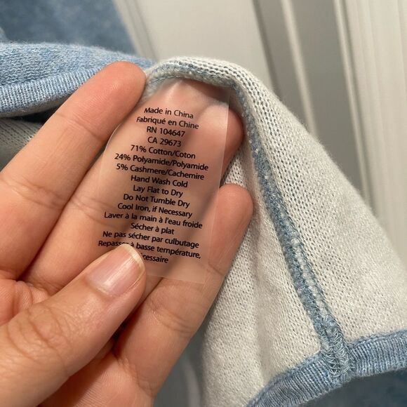 Kinross Cashmere Blend Reversible Hooded Cardigan Size L - Picture 7 of 11